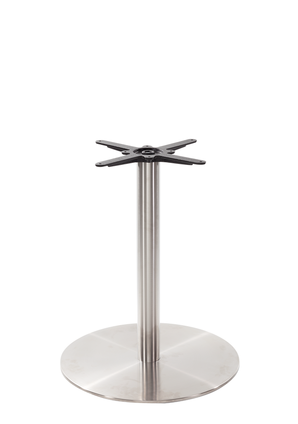 Rundes Tischgestell aus Edelstahl – groß – Esszimmerhöhe – 730 mm