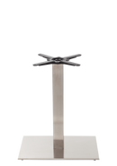 Rectangular s/steel table base - Single - Dining height - 730 mm