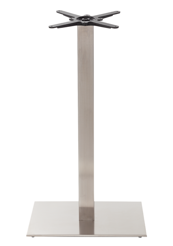 Rectangular s/steel table base - Single - Poseur height - 1050 mm
