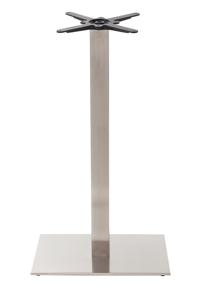 Rectangular s/steel table base - Single - Poseur height - 1050 mm