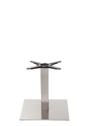 Quadratischer Tischfuß aus Edelstahl – groß – Kaffeehöhe – 480 mm