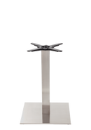 Square s/steel table base - Large - Dining height - 730 mm