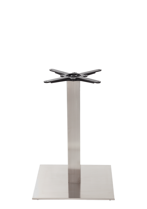 Quadratischer Tischfuß aus Edelstahl – groß – Esszimmerhöhe – 730 mm