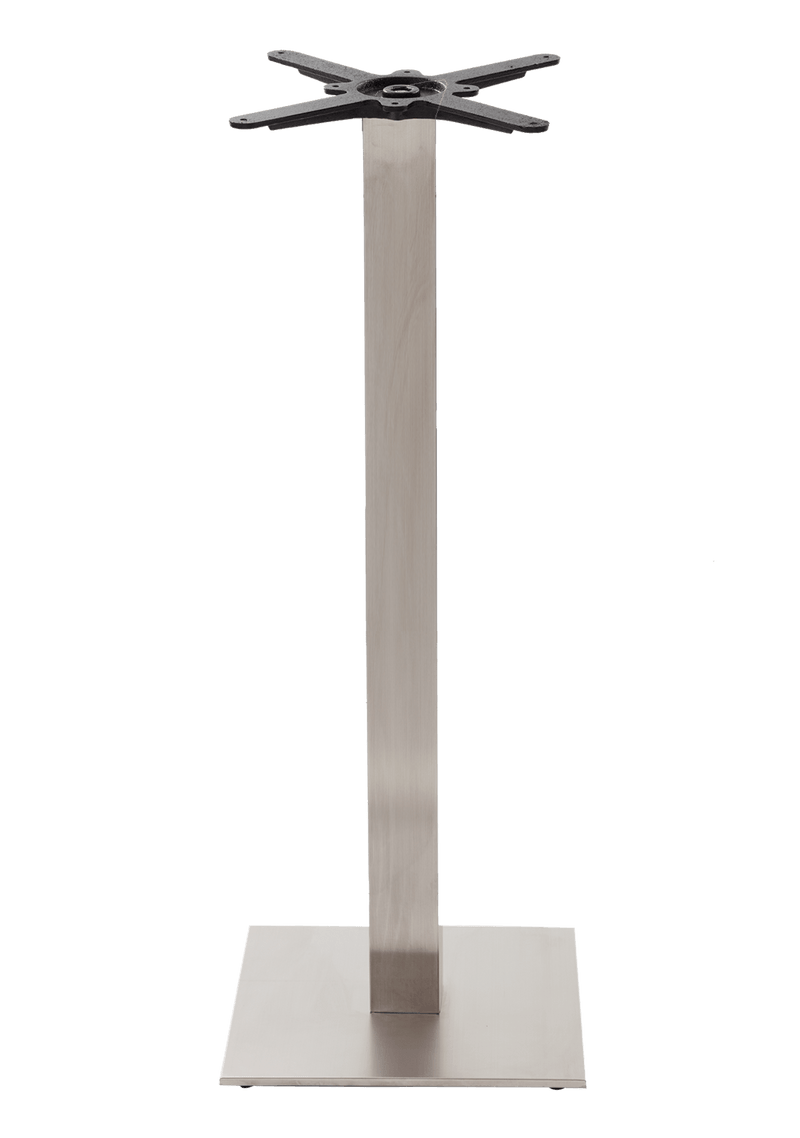 Square s/steel table base - Medium - Poseur height - 1050 mm
