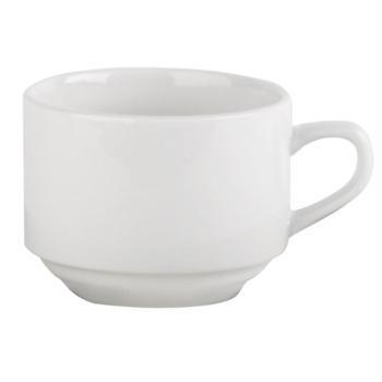 Simply Tableware Bowl Shaped Cup and Saucer - Pack of 6