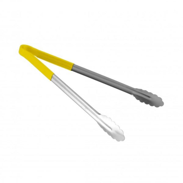 Colour Coded Yellow Serving Tong with Non-Slip Handle 406mm