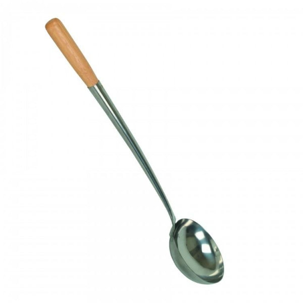 Stainless Steel Wok Ladle with Wooden Handle - Kitchway.com
