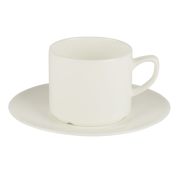 Connoisseur Fine Bone China Stacking Tea Cup 20cl/7oz - Pack of 6
