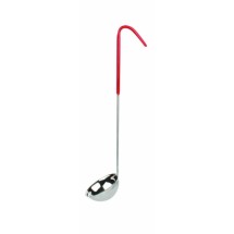 Stainless Steel 1-Piece Ladle with Red Handle - 60ml (2oz)