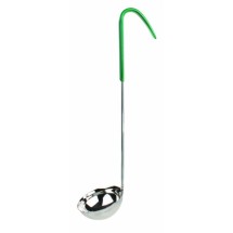 Stainless Steel 1-Piece Ladle with Green Handle - 120ml (4oz)
