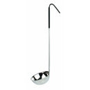 Stainless Steel 1-Piece Ladle with Black Handle - 175ml (6oz)