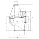 Blizzard Zeta Slim 1055 mm de large comptoir de service 1 porte