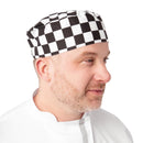 Whites Chefs Skull Cap Big Black and White Check
