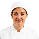Whites Chefs Unisex Skull Cap Polycotton White - M