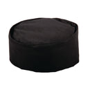 Whites Chef Skull Cap Polycotton Black - L