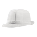 Trilby Hat with Net Snood White M