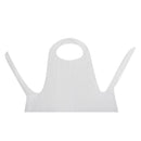 Disposable Polythene Bib Aprons 14.5 Micron White (Pack of 100)