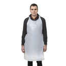 Disposable Polythene Bib Aprons 14.5 Micron White (Pack of 100)