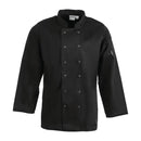 Whites Vegas Veste de chef unisexe à manches longues Noir L