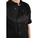 Whites Vegas Unisex Chefs Jacket Short Sleeve Black XS