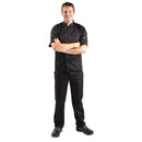 Whites Vegas Veste de chef unisexe à manches courtes Noir L