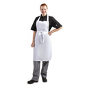 Weiße Latzschürze, Polycotton, Weiß
