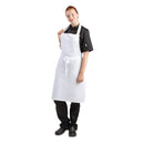 Weiße Latzschürze, Polycotton, Weiß