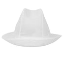 Trilby Hat with Net Snood White L