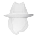 Trilby Hat with Net Snood White M
