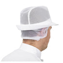 Trilby Hat with Net Snood White L