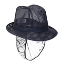 Trilby Hat with Snood Navy Blue L