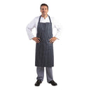 Whites Butchers Schürze, marineblau gestreift, extra groß