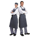 Whites Butchers Schürze, marineblau gestreift, extra groß