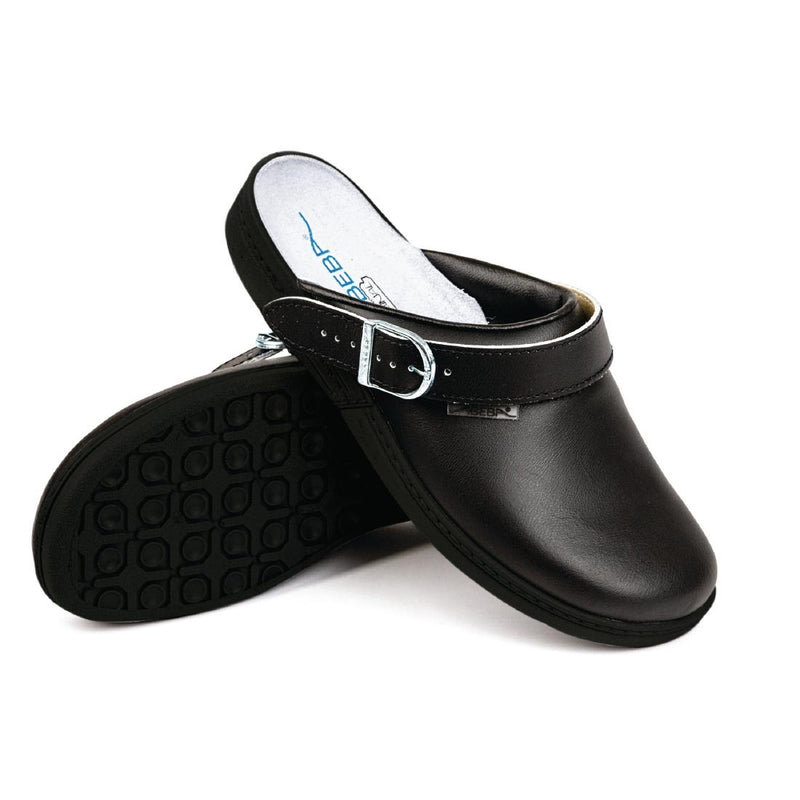 Abeba Microfibre Clogs Black Size 45