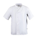 Whites Nevada Unisex Chefs Jacket Short Sleeve Black and White M