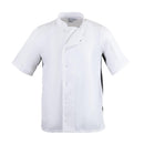 Whites Nevada Unisex Chefs Jacket Short Sleeve Black and White 2XL