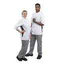Whites Nevada Unisex Chefs Jacket Short Sleeve Black and White XS