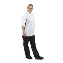 Whites Nevada Unisex Chefs Jacket Short Sleeve Black and White XS