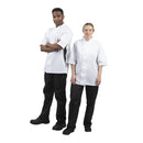 Whites Nevada Unisex Chefs Jacket Short Sleeve Black and White S