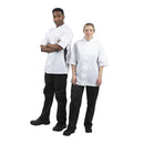 Whites Nevada Unisex Chefs Jacket Short Sleeve Black and White XS