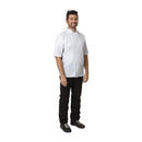 Whites Nevada Unisex Chefs Jacket Short Sleeve Black and White XS