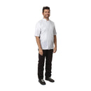 Whites Nevada Unisex Chefs Jacket Short Sleeve Black and White M