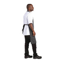 Whites Bib Apron Butchers Stripe Black
