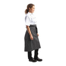 Whites Butchers Waist Apron Black and White Stripe