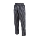 Chef Works Designer Baggy Pant Noir et Blanc Rayé S