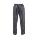 Chef Works Designer Baggy Pant Noir et Blanc Rayé S