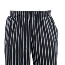 Chef Works Designer Baggy Pant Noir et Blanc Rayé S