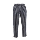 Chef Works Designer Baggy Pant Noir et Blanc Rayé S