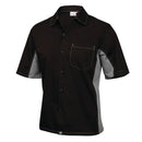Chef Works Unisex Contrast Shirt Black and Grey XL