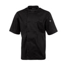 Chefs Works Montreal Cool Vent Unisex Short Sleeve Chefs Jacket Black XL